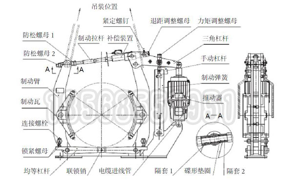 双梁桥式起重机常用制动器结构